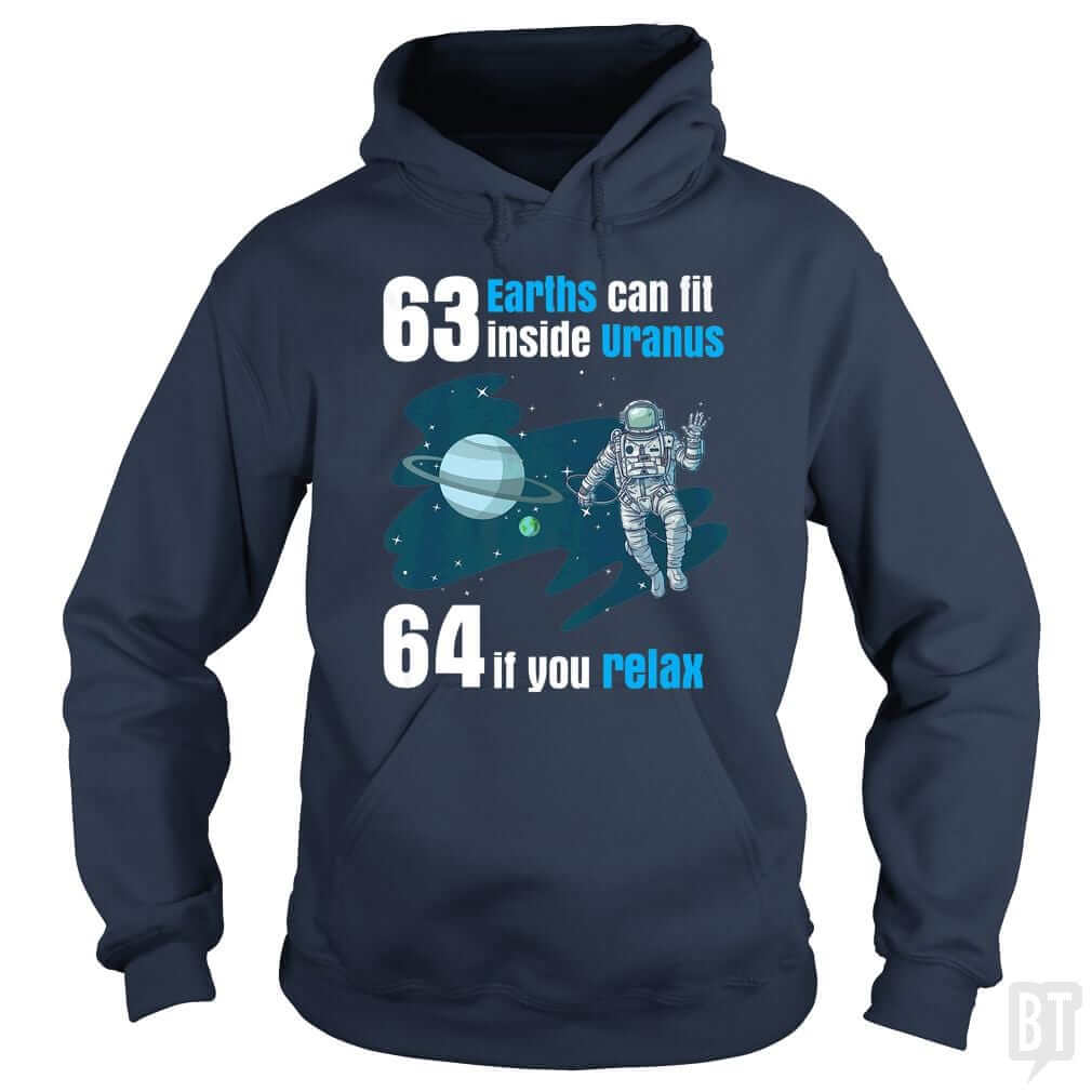 63 Earths Can Fit Inside Uranus T Shirt Funny Plan - BustedTees.com