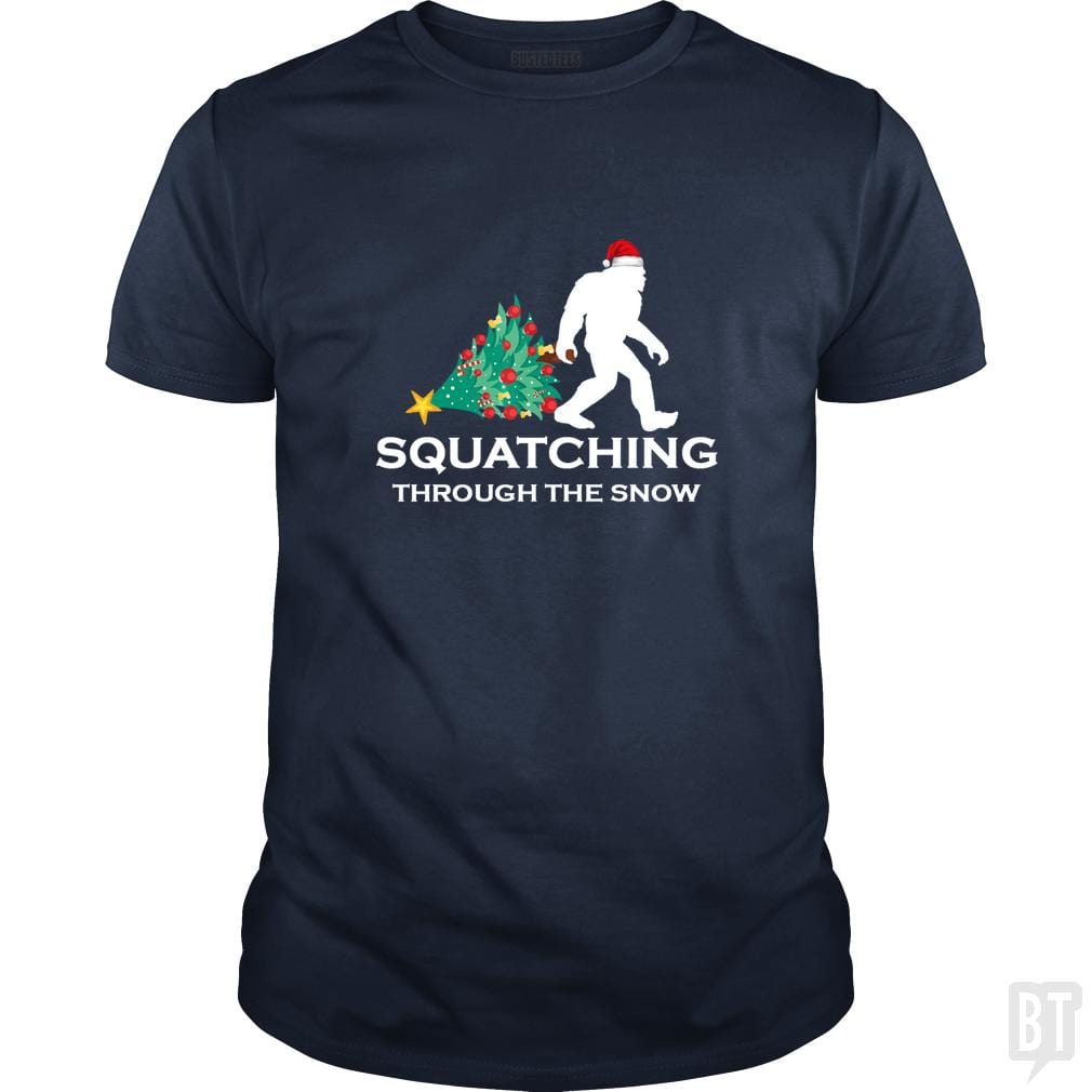 Funny Sasquatch Christmas Gift Squatching Bigfoot - BustedTees.com