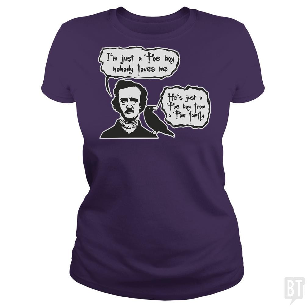 Bohemian Poe, Edgar Allan Poe, Raven - BustedTees.com