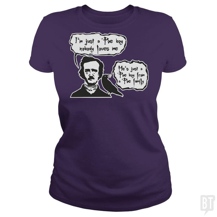 Bohemian Poe, Edgar Allan Poe, Raven - BustedTees.com