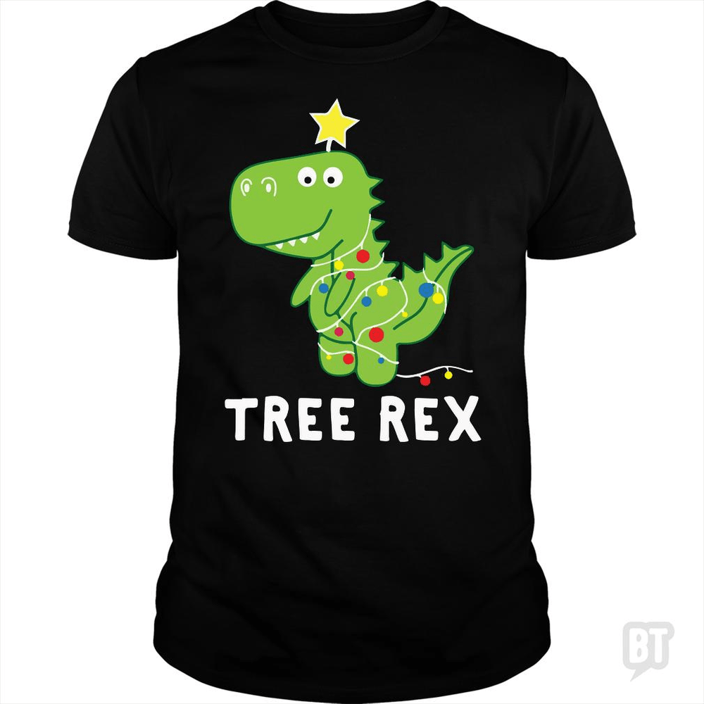 Funny Tree Rex Dinosaur Christmas Gift Xmas Party - BustedTees.com