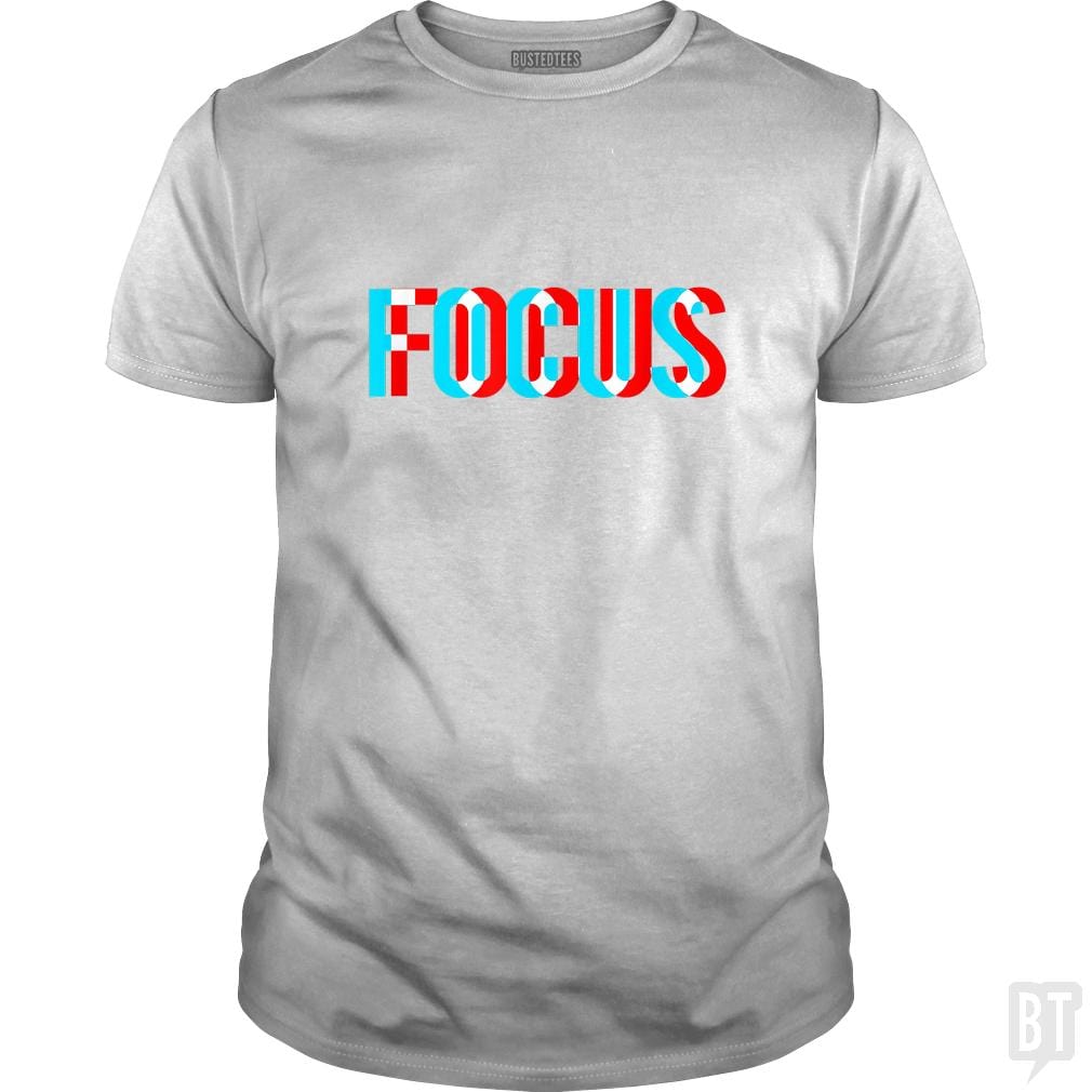 Focus- Optical Illusion Trippy Motivational - BustedTees.com