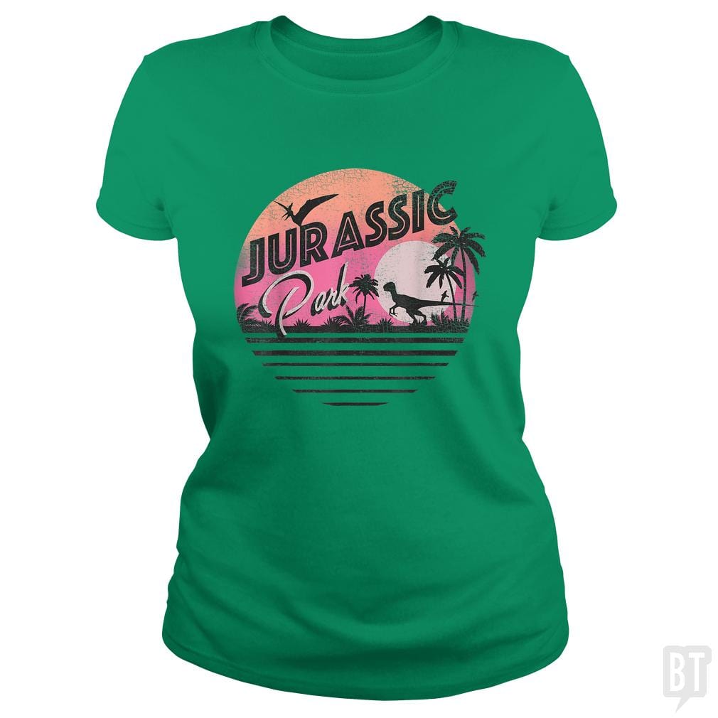 Retro 90's Dinosaur Scene - BustedTees.com
