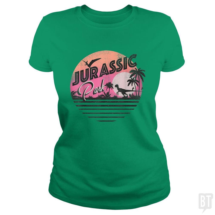 Retro 90's Dinosaur Scene - BustedTees.com