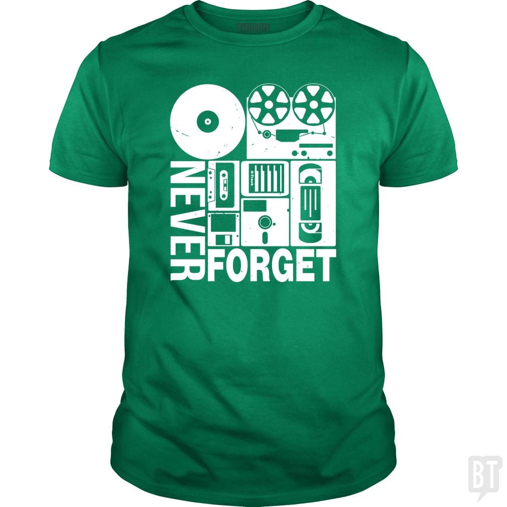 Never Forget Cassette Tape Disk Floppy - BustedTees.com