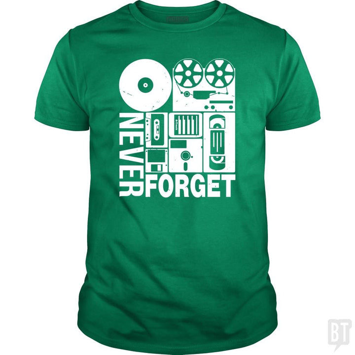 Never Forget Cassette Tape Disk Floppy - BustedTees.com