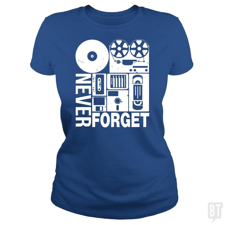 Never Forget Cassette Tape Disk Floppy - BustedTees.com