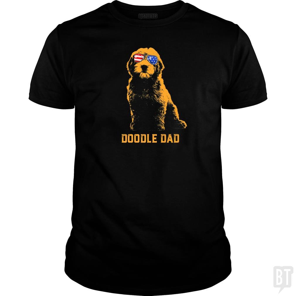 Doodle Dad Men's Goldendoodle - BustedTees.com