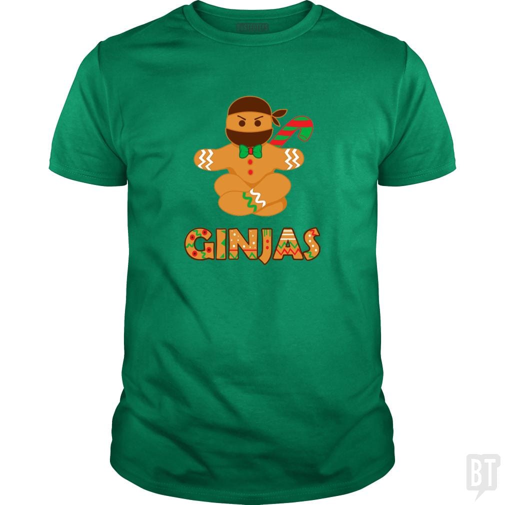 Ginjas Ginger Bread Ninja Christmas Holiday - BustedTees.com