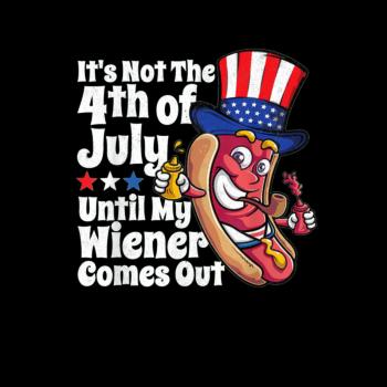Funny 4th of July Hot Dog Wiener Comes Out