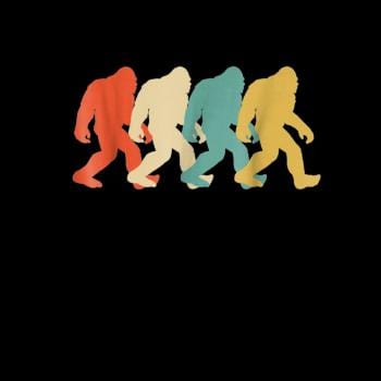 Bigfoot Silhouette Retro Pop Art Sasquatch Graphic