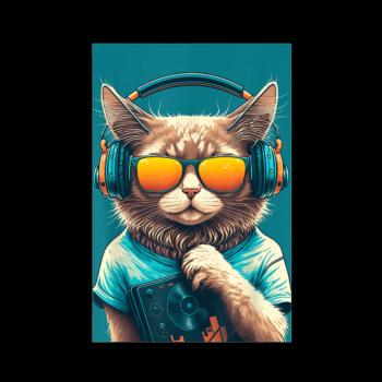 DJ Vintage 80s Cat Kitten