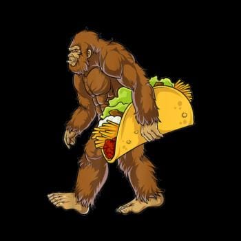 Bigfoot Carrying Taco