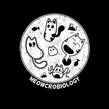 Cute Cat Distressed Bacteria Microbiology Science