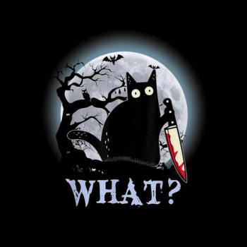 Cat What Murderous Black Cat With Knife Halloween 