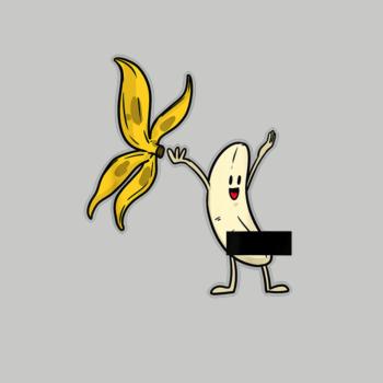 Banana Striptease Censored  Naked Funny Adult