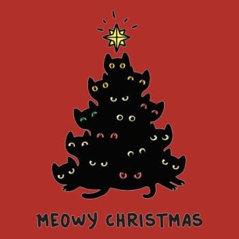 Meowy Christmas Tree T Shirt