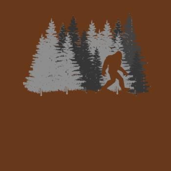 Funny Bigfoot In Forest