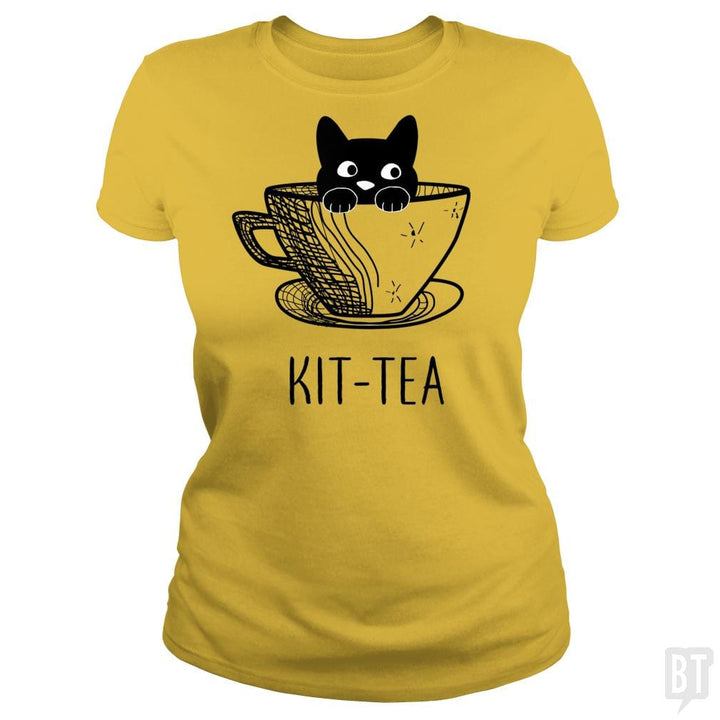 SunFrog-Busted Adames Classic Ladies Tee / Daisy / S Kit-Tea Funny Cat Lover