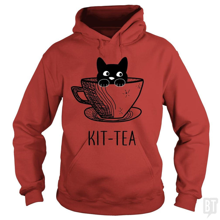 SunFrog-Busted Adames Hoodie / Red / S Kit-Tea Funny Cat Lover