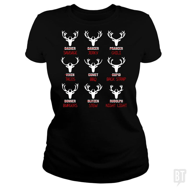 SunFrog-Busted Anjaka Classic Ladies Tee / Black / S Deer Emoticon