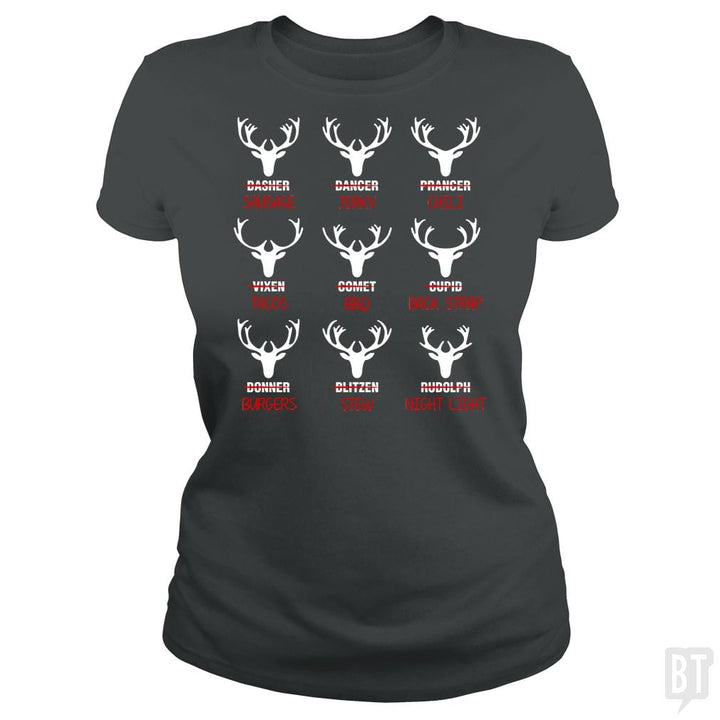 SunFrog-Busted Anjaka Classic Ladies Tee / Dark Heather / S Deer Emoticon