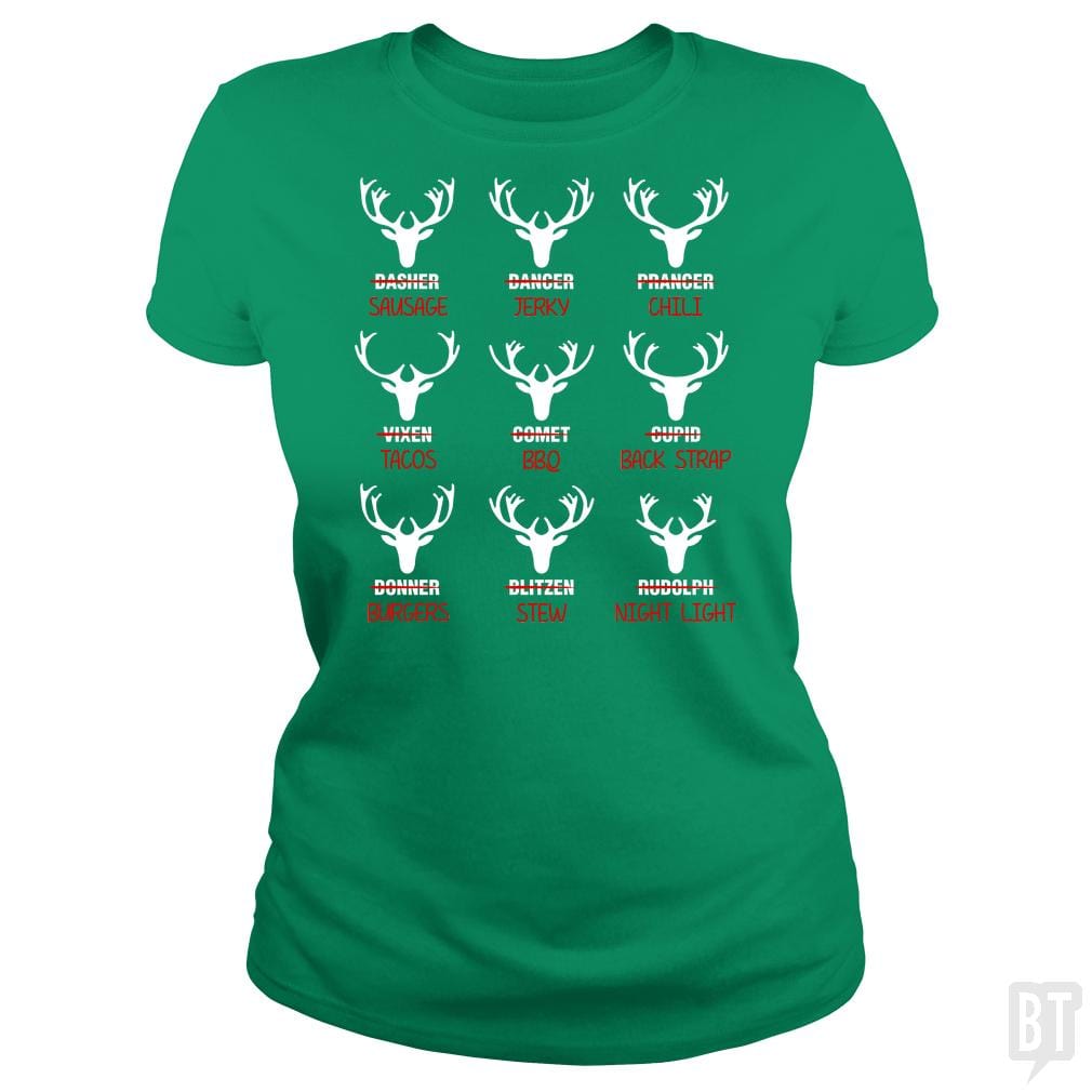 SunFrog-Busted Anjaka Classic Ladies Tee / Irish Green / S Deer Emoticon