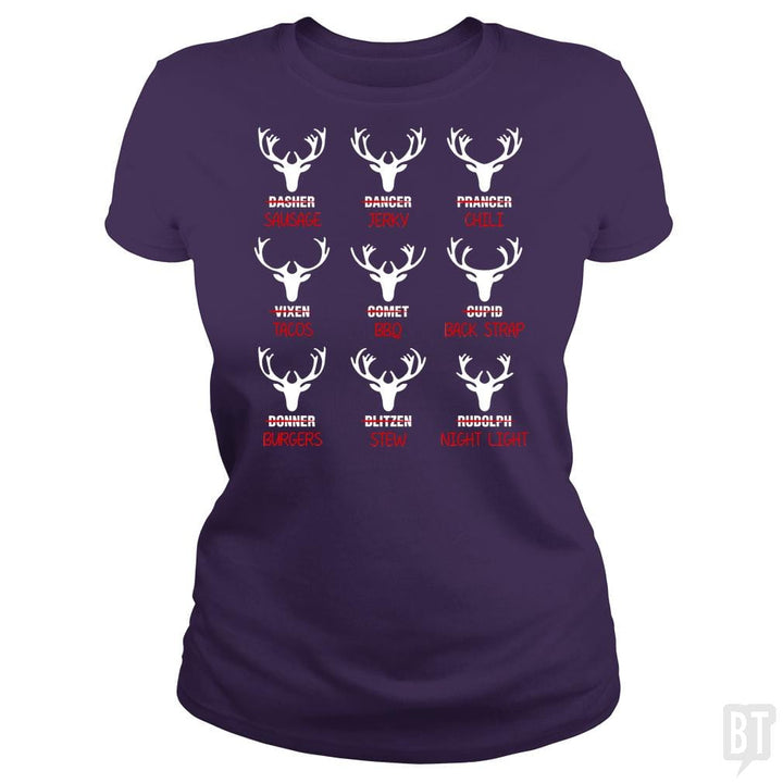 SunFrog-Busted Anjaka Classic Ladies Tee / Purple / S Deer Emoticon