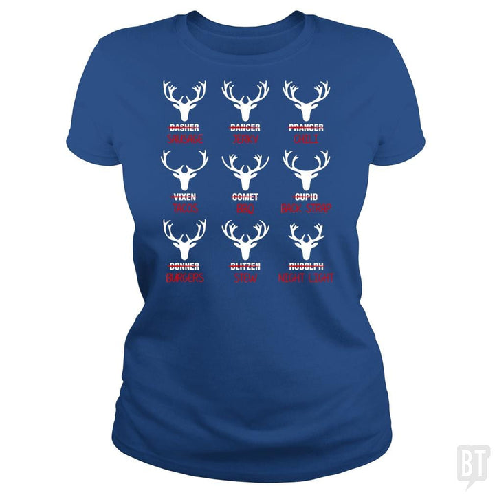 SunFrog-Busted Anjaka Classic Ladies Tee / Royal Blue / S Deer Emoticon