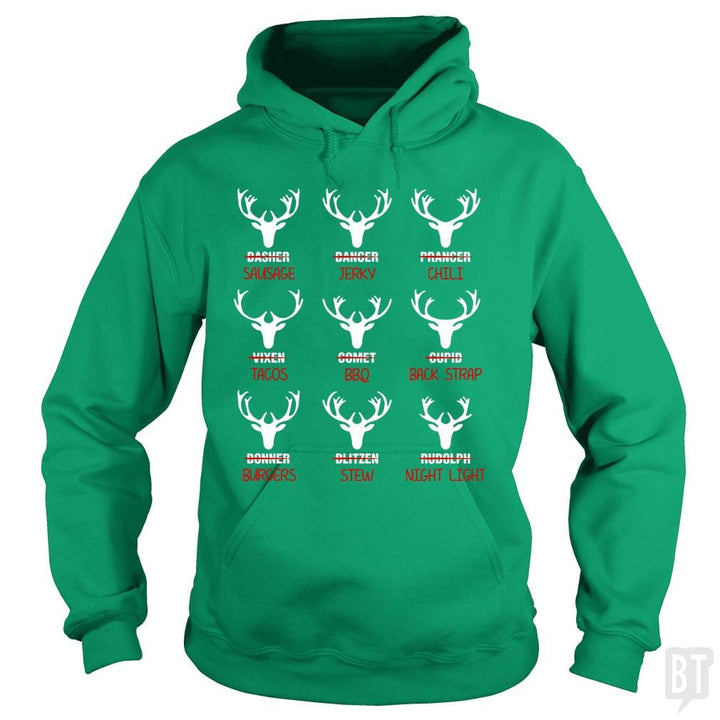 SunFrog-Busted Anjaka Hoodie / Irish Green / S Deer Emoticon