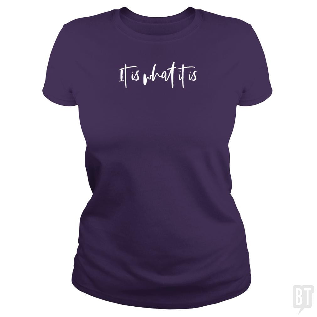 SunFrog-Busted Anjaka Classic Ladies Tee / Purple / S It Is What It Is