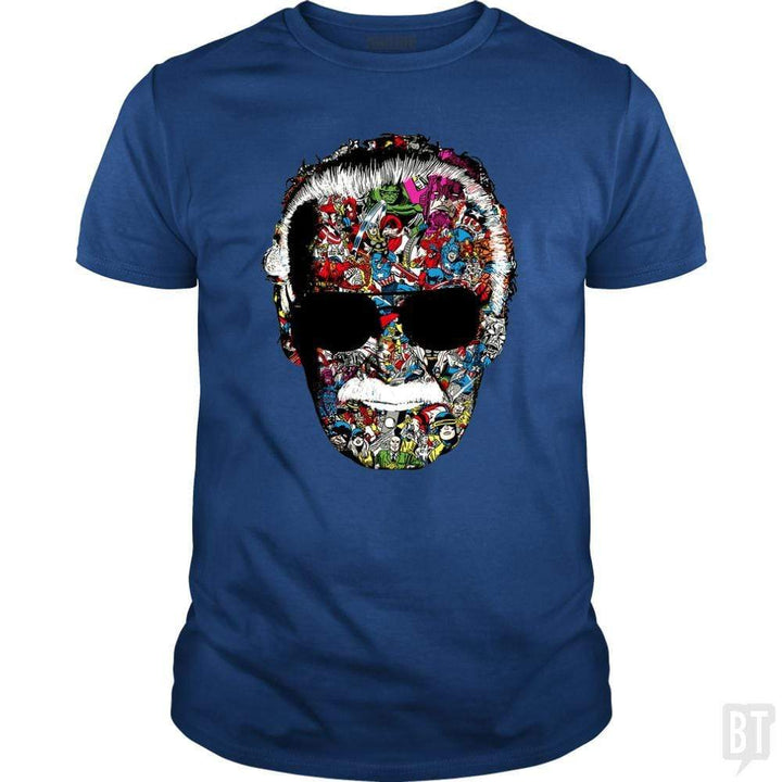 SunFrog-Busted Anjaka Classic Guys / Unisex Tee / Royal Blue / S Stan Lee Man of Many Faces Shirt