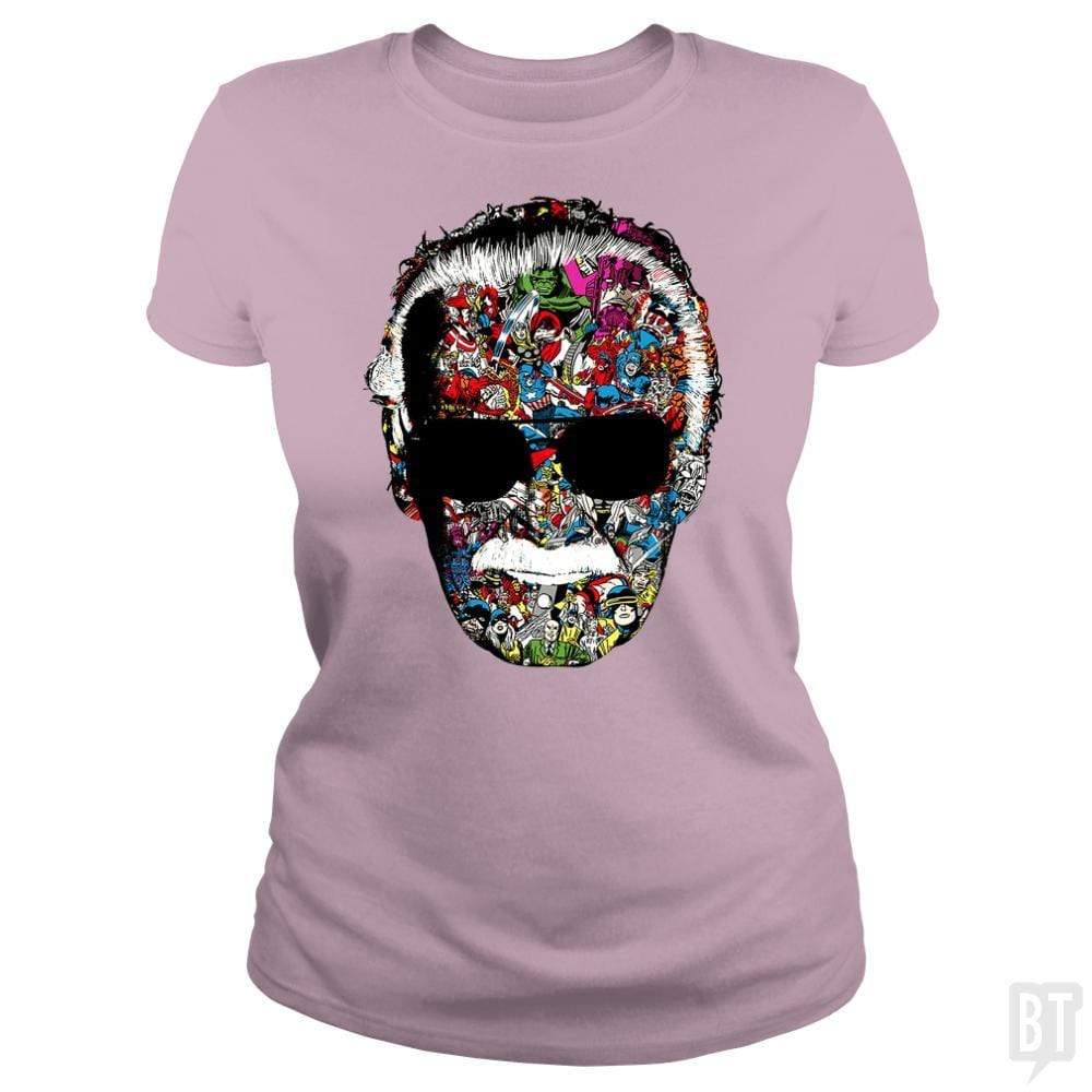 SunFrog-Busted Anjaka Classic Ladies Tee / Light Pink / S Stan Lee Man of Many Faces Shirt