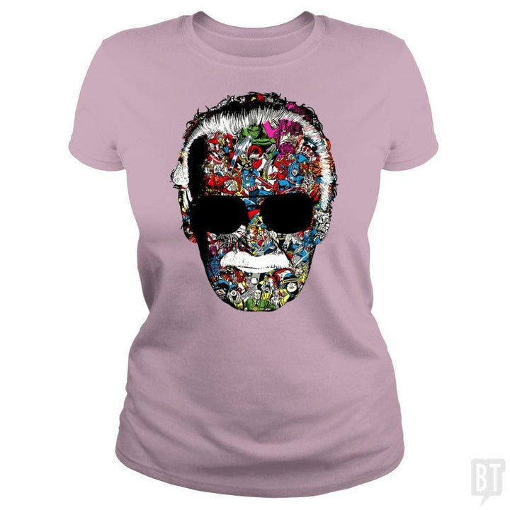 SunFrog-Busted Anjaka Classic Ladies Tee / Light Pink / S Stan Lee Man of Many Faces Shirt