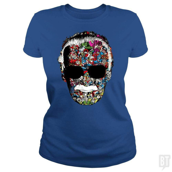 SunFrog-Busted Anjaka Classic Ladies Tee / Royal Blue / S Stan Lee Man of Many Faces Shirt