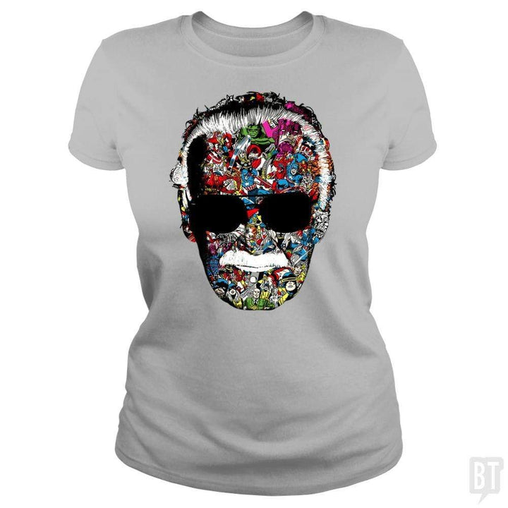 SunFrog-Busted Anjaka Classic Ladies Tee / Sport Grey / S Stan Lee Man of Many Faces Shirt