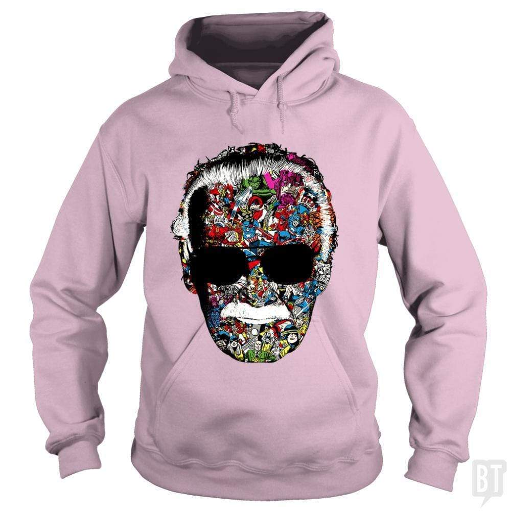 SunFrog-Busted Anjaka Hoodie / Light Pink / S Stan Lee Man of Many Faces Shirt