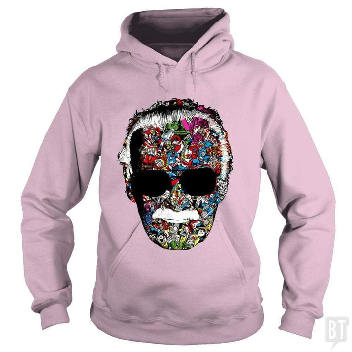 SunFrog-Busted Anjaka Hoodie / Light Pink / S Stan Lee Man of Many Faces Shirt