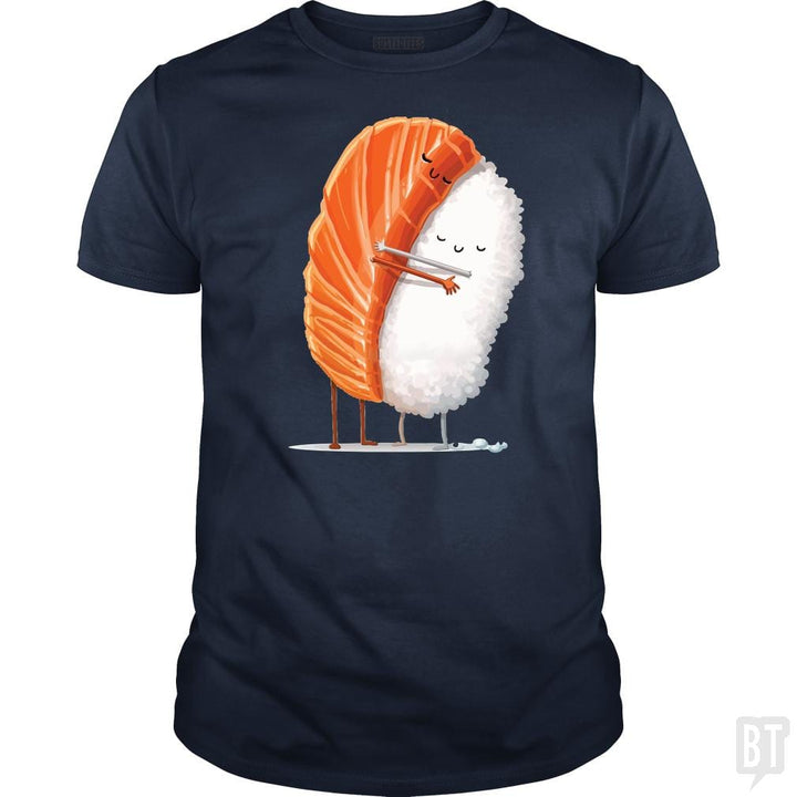 SunFrog-Busted Anjaka Classic Guys / Unisex Tee / Navy Blue / S Sushi Hug