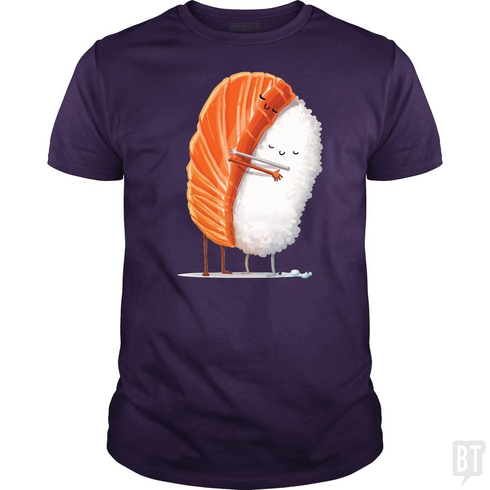 SunFrog-Busted Anjaka Classic Guys / Unisex Tee / Purple / S Sushi Hug