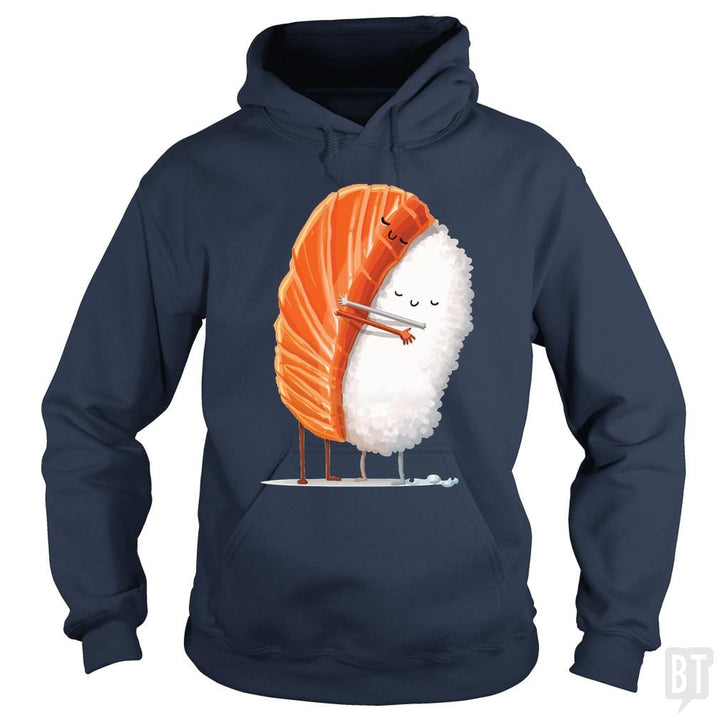 SunFrog-Busted Anjaka Hoodie / Navy Blue / S Sushi Hug