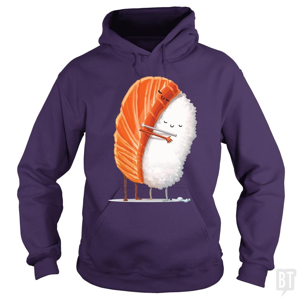 SunFrog-Busted Anjaka Hoodie / Purple / S Sushi Hug