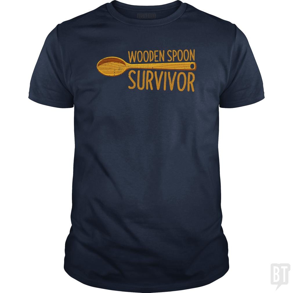 SunFrog-Busted Anjaka Classic Guys / Unisex Tee / Navy Blue / S Wooden Spoon Survivor