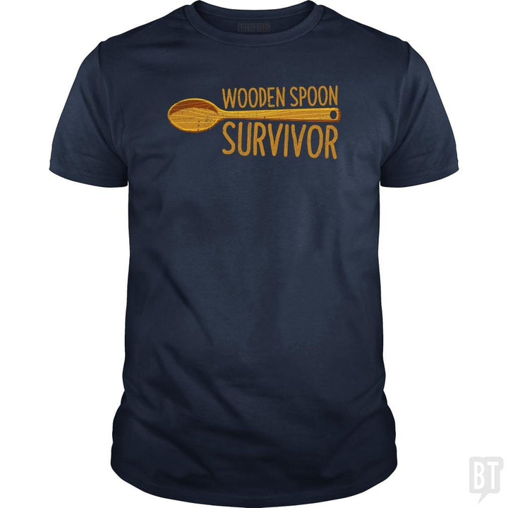 SunFrog-Busted Anjaka Classic Guys / Unisex Tee / Navy Blue / S Wooden Spoon Survivor