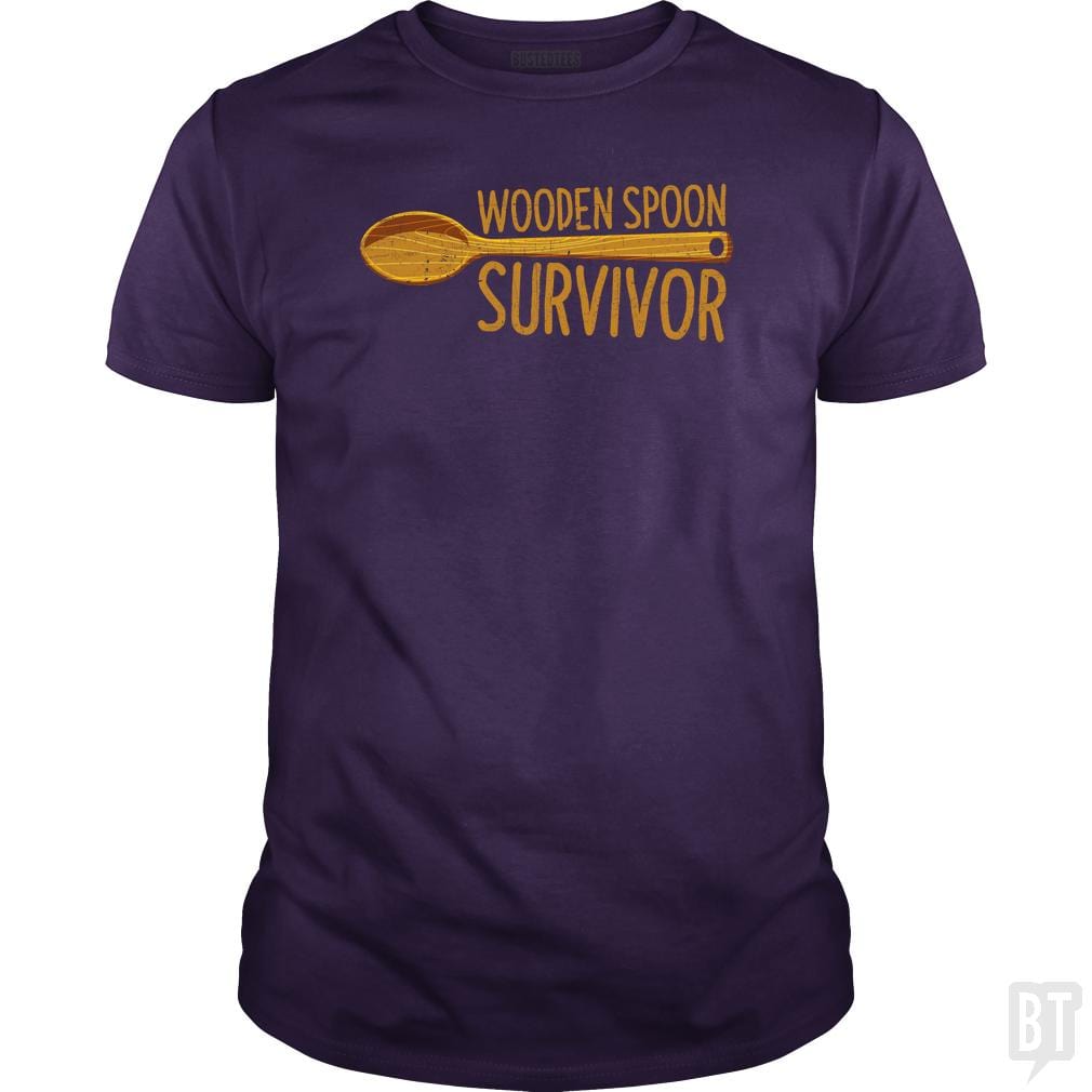 SunFrog-Busted Anjaka Classic Guys / Unisex Tee / Purple / S Wooden Spoon Survivor