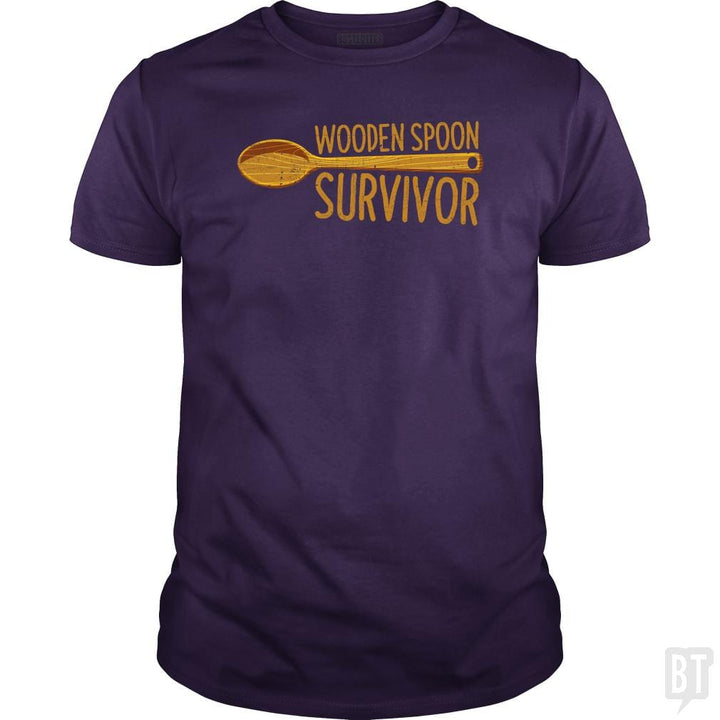 SunFrog-Busted Anjaka Classic Guys / Unisex Tee / Purple / S Wooden Spoon Survivor