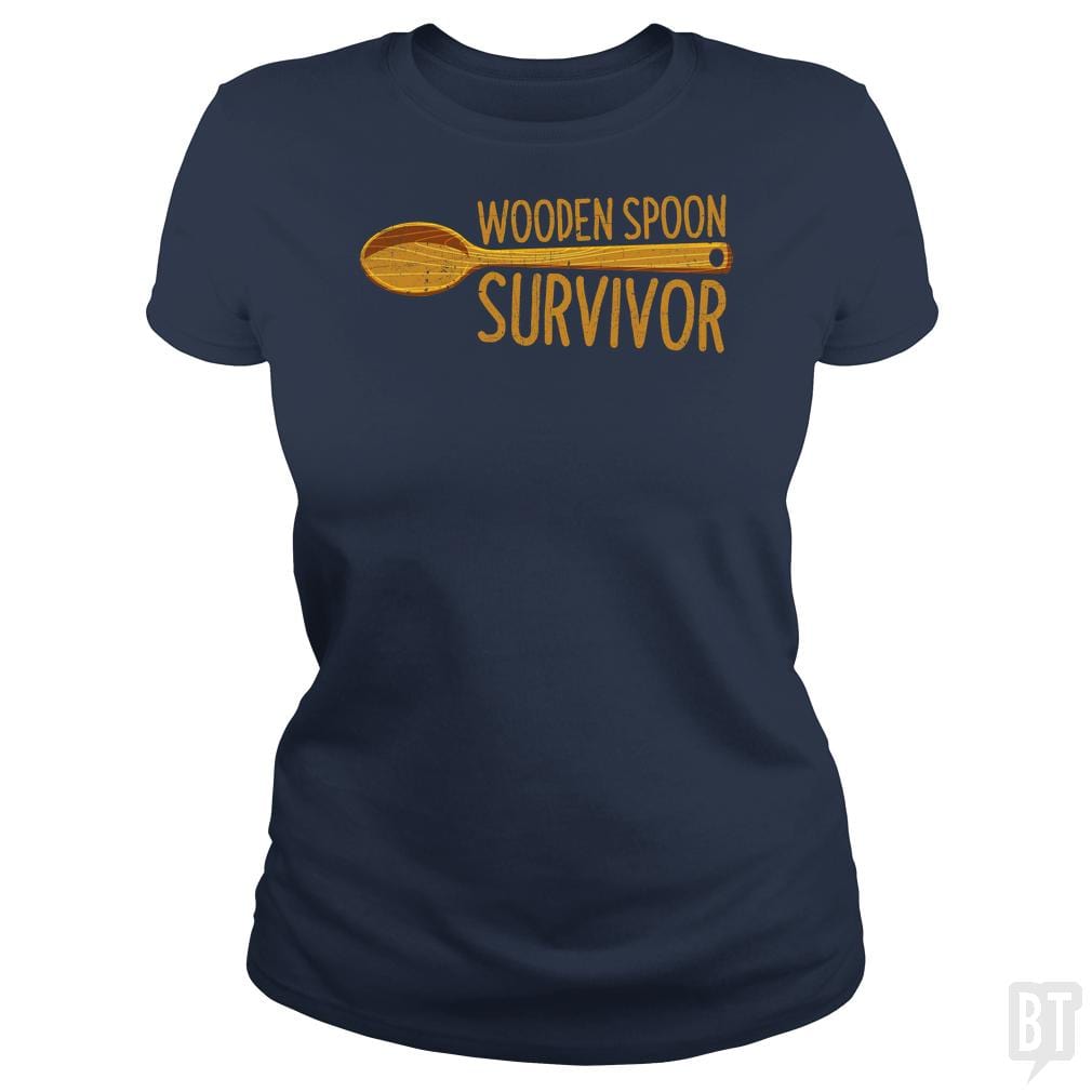 SunFrog-Busted Anjaka Classic Ladies Tee / Navy Blue / S Wooden Spoon Survivor