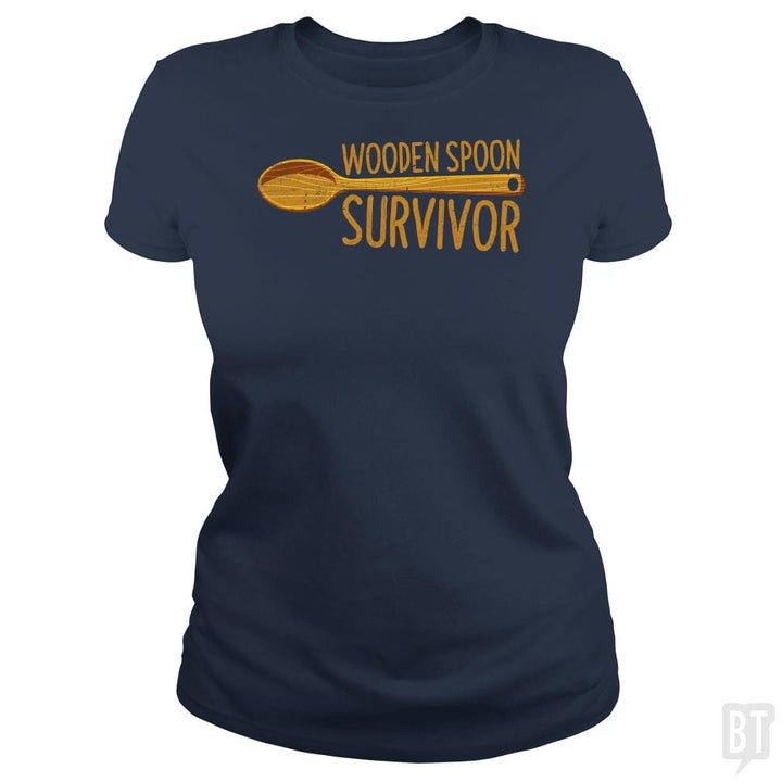 SunFrog-Busted Anjaka Classic Ladies Tee / Navy Blue / S Wooden Spoon Survivor