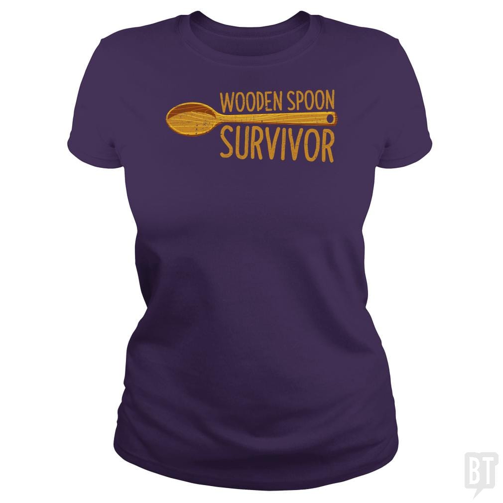 SunFrog-Busted Anjaka Classic Ladies Tee / Purple / S Wooden Spoon Survivor