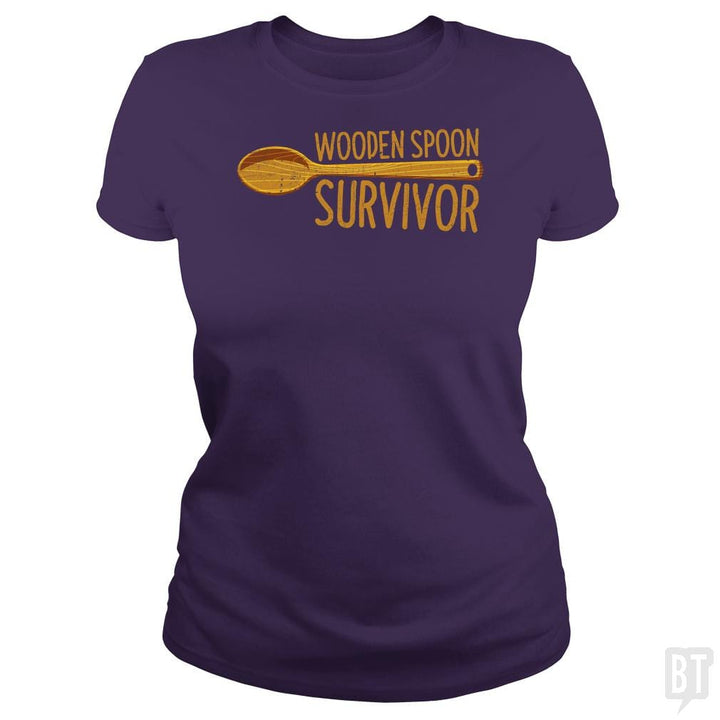 SunFrog-Busted Anjaka Classic Ladies Tee / Purple / S Wooden Spoon Survivor